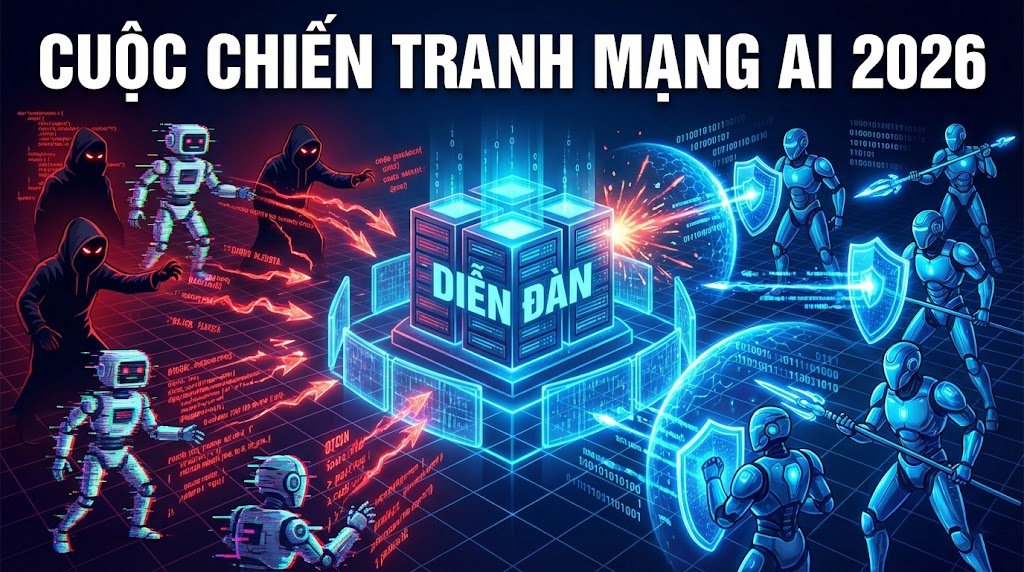 Cuộc chiến tranh mạng AI (AI Cyberwarfare) Khi Hacker dùng Bot để đánh Bot của bạn.jpg
