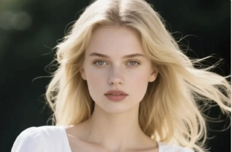 PopcornAI text-to-video interface demonstrating the Cinematic aspect ratio selection for a blonde woman prompt.