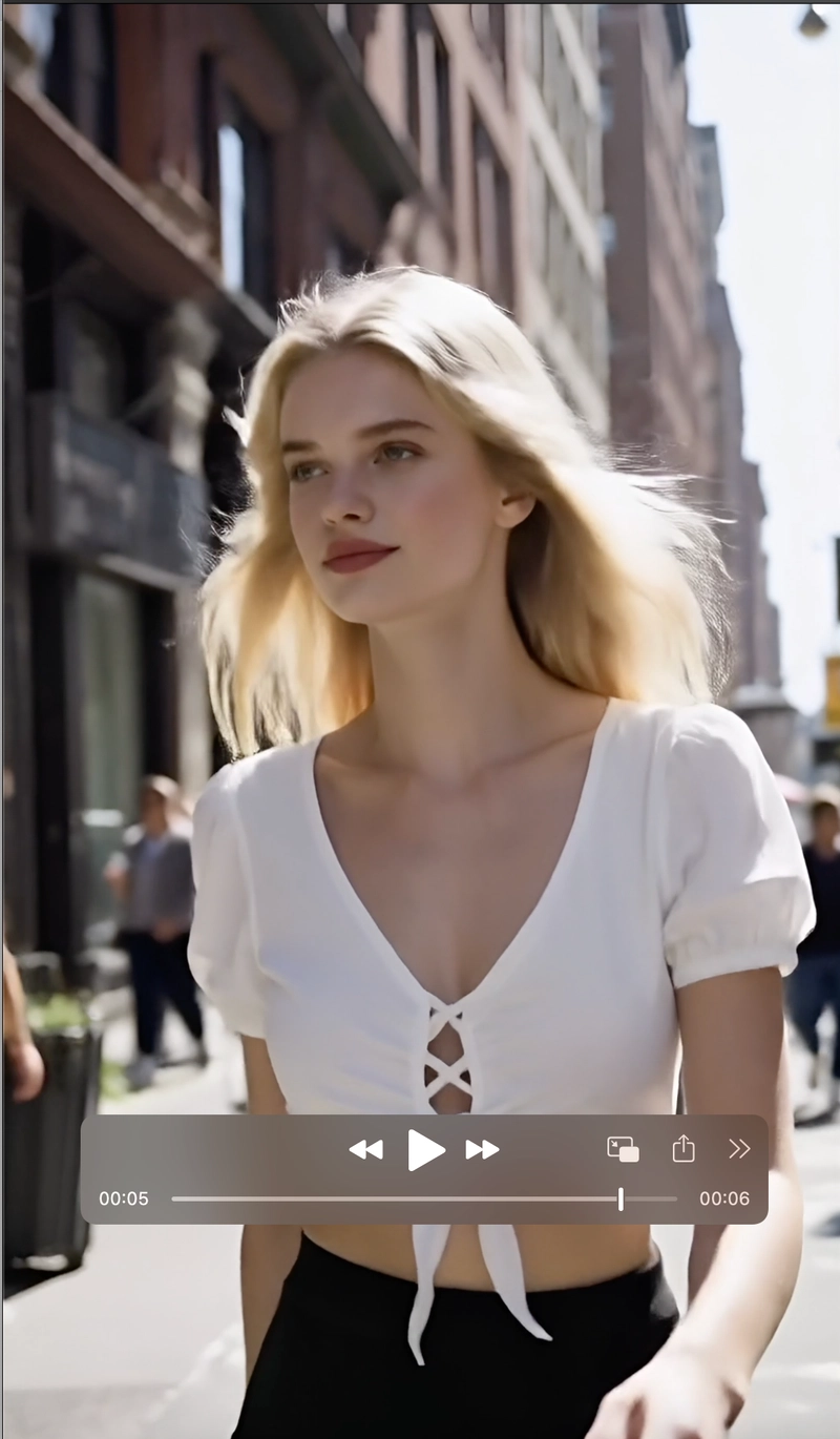 Final cinematic AI video frames generated by PopcornAI, showing perfect character consistency in golden hour lighting.